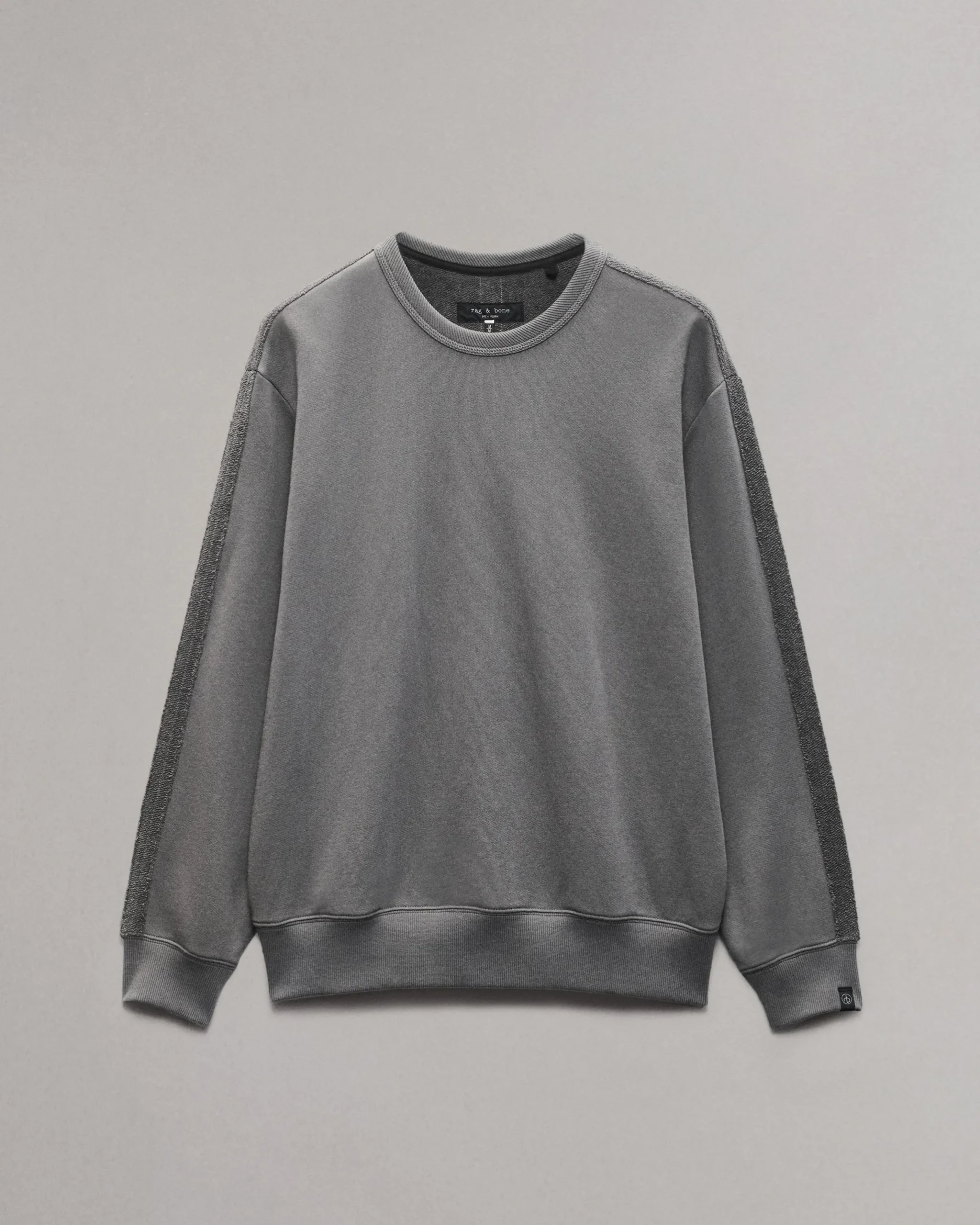 rag & bone Raw-Edge Cotton Sweatshirt Smoke Grey Store