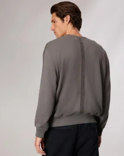 rag & bone Raw-Edge Cotton Sweatshirt Smoke Grey Store