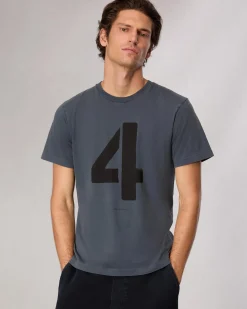 rag & bone rb Number 4 T-Shirt Washed Navy Store