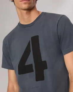 rag & bone rb Number 4 T-Shirt Washed Navy Store