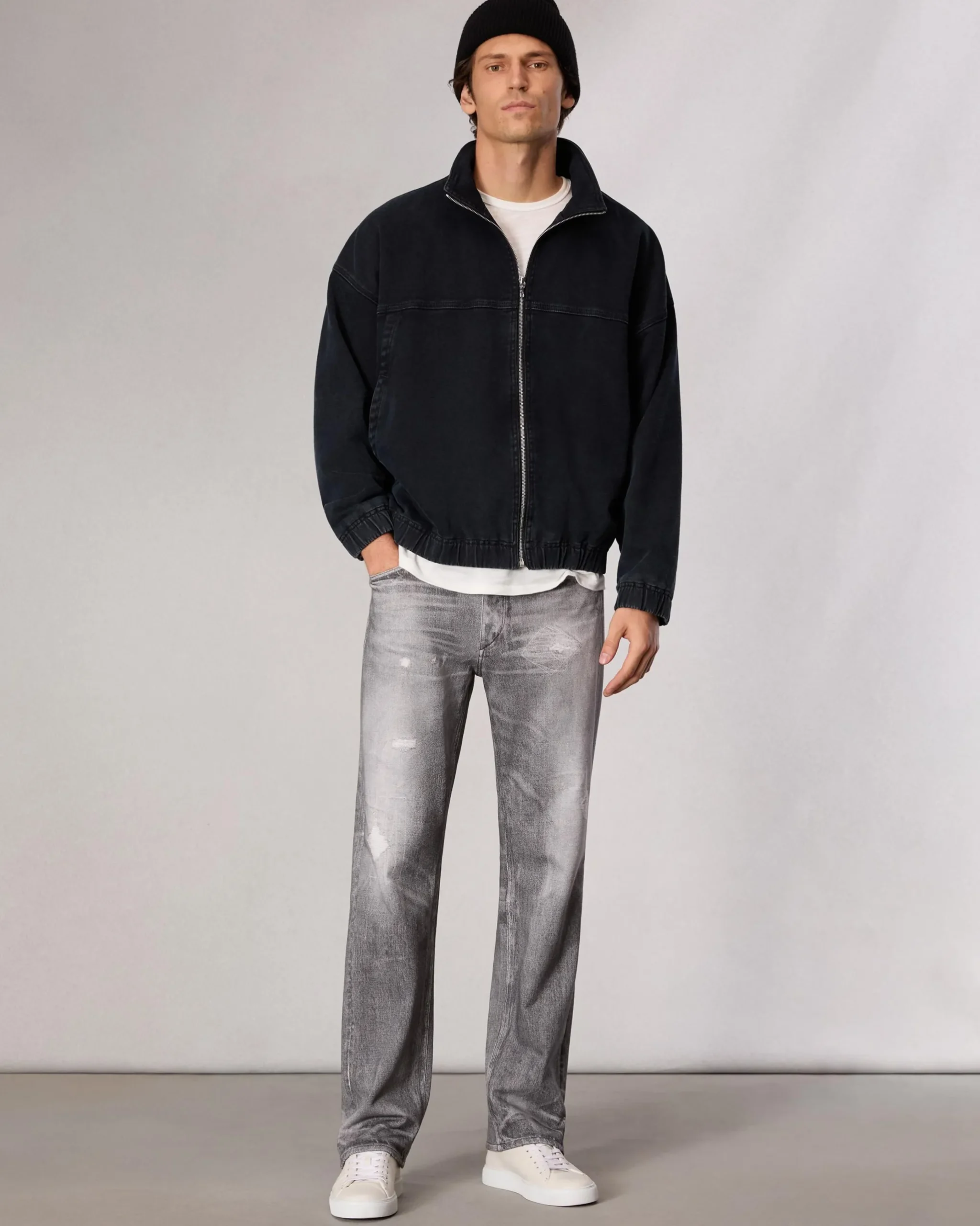 rag & bone rbMIRAMAR Fleece Fit 4 Pant Greyscale Clearance