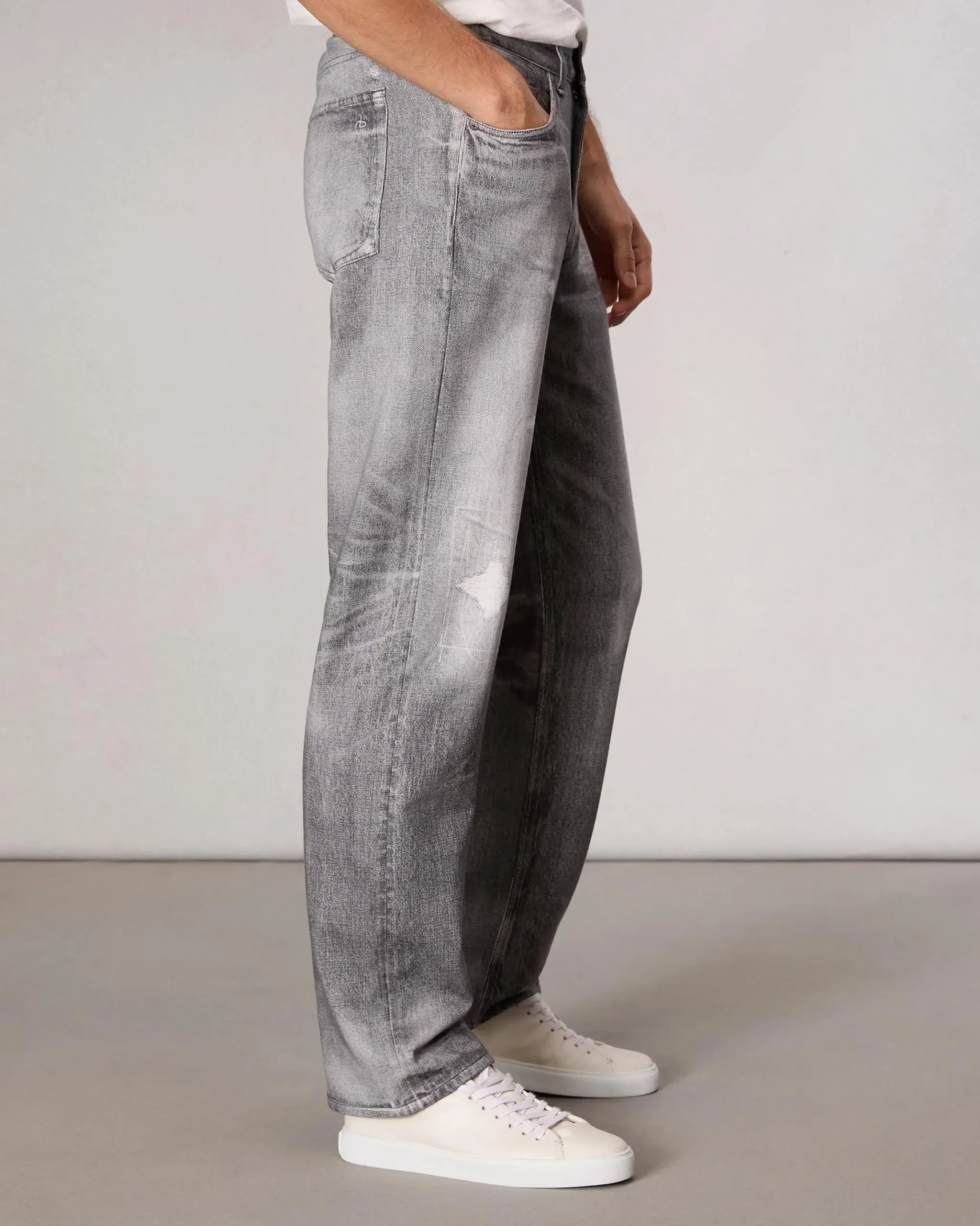 rag & bone rbMIRAMAR Fleece Fit 4 Pant Greyscale Clearance