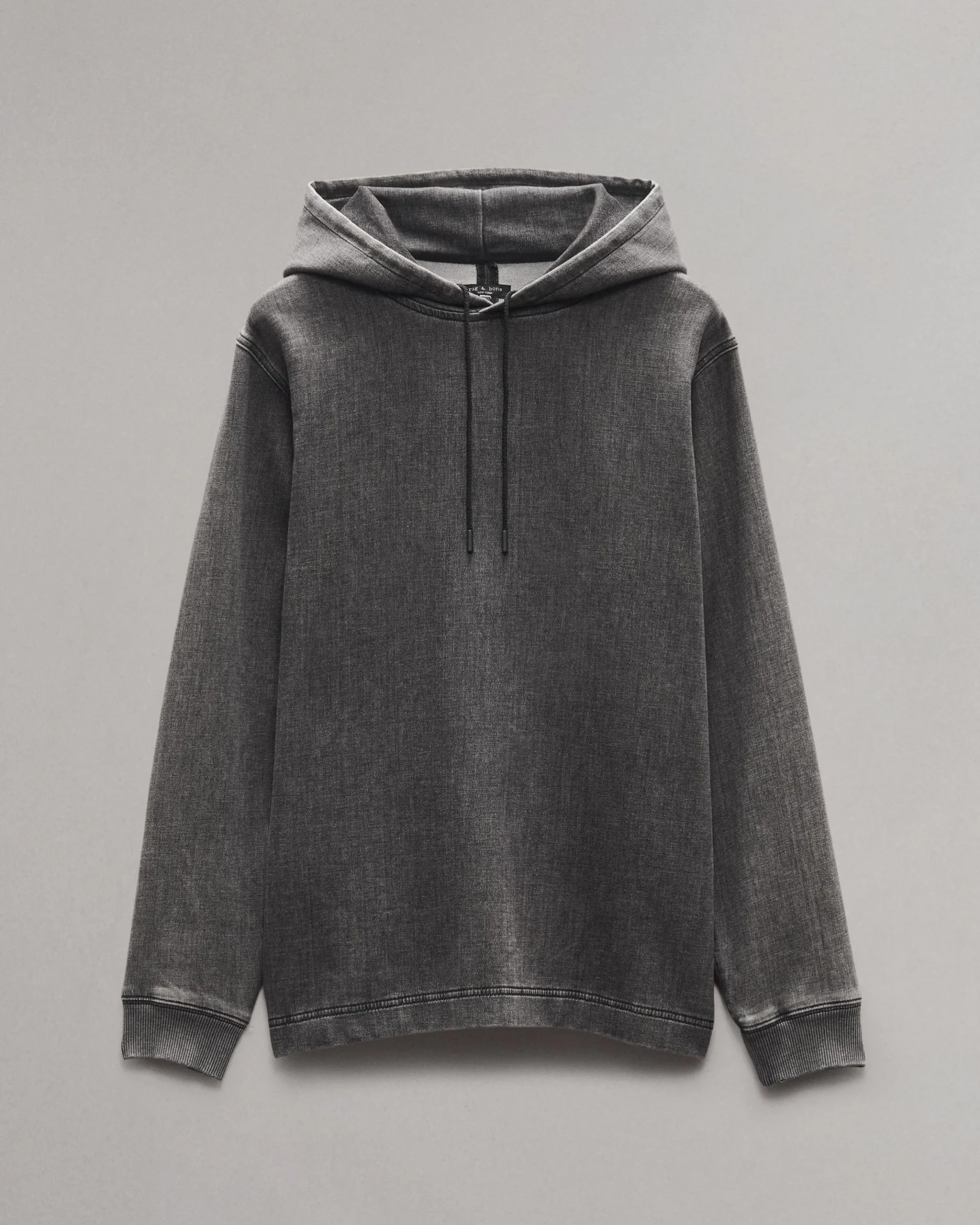 rag & bone rbSTRIDE Denim Hoodie Charcoal New
