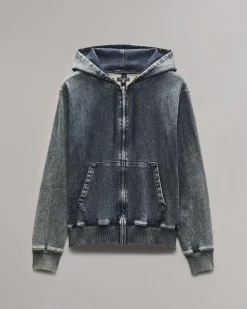 rag & bone rbSTRIDE Denim Zip Hoodie Bradbury Shop