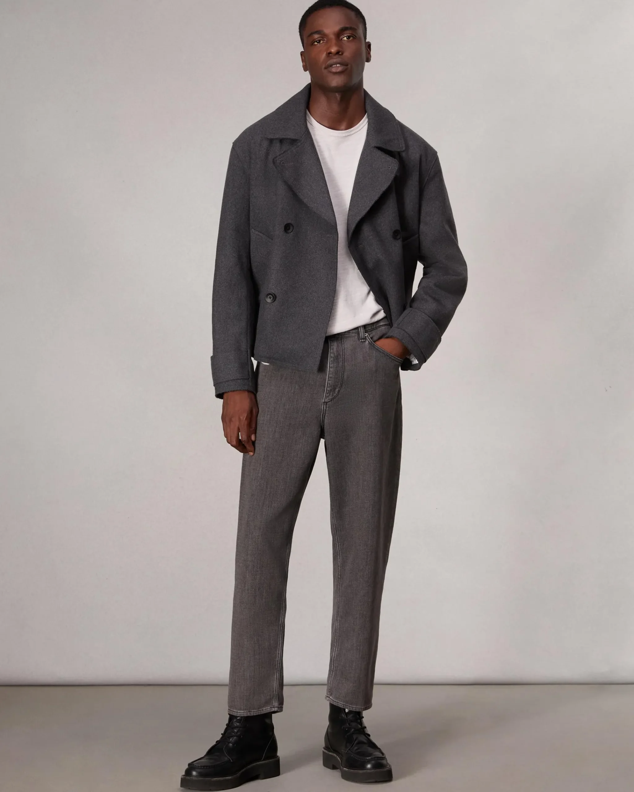 rag & bone rbTAPER Fit Jean Charcoal Flash Sale