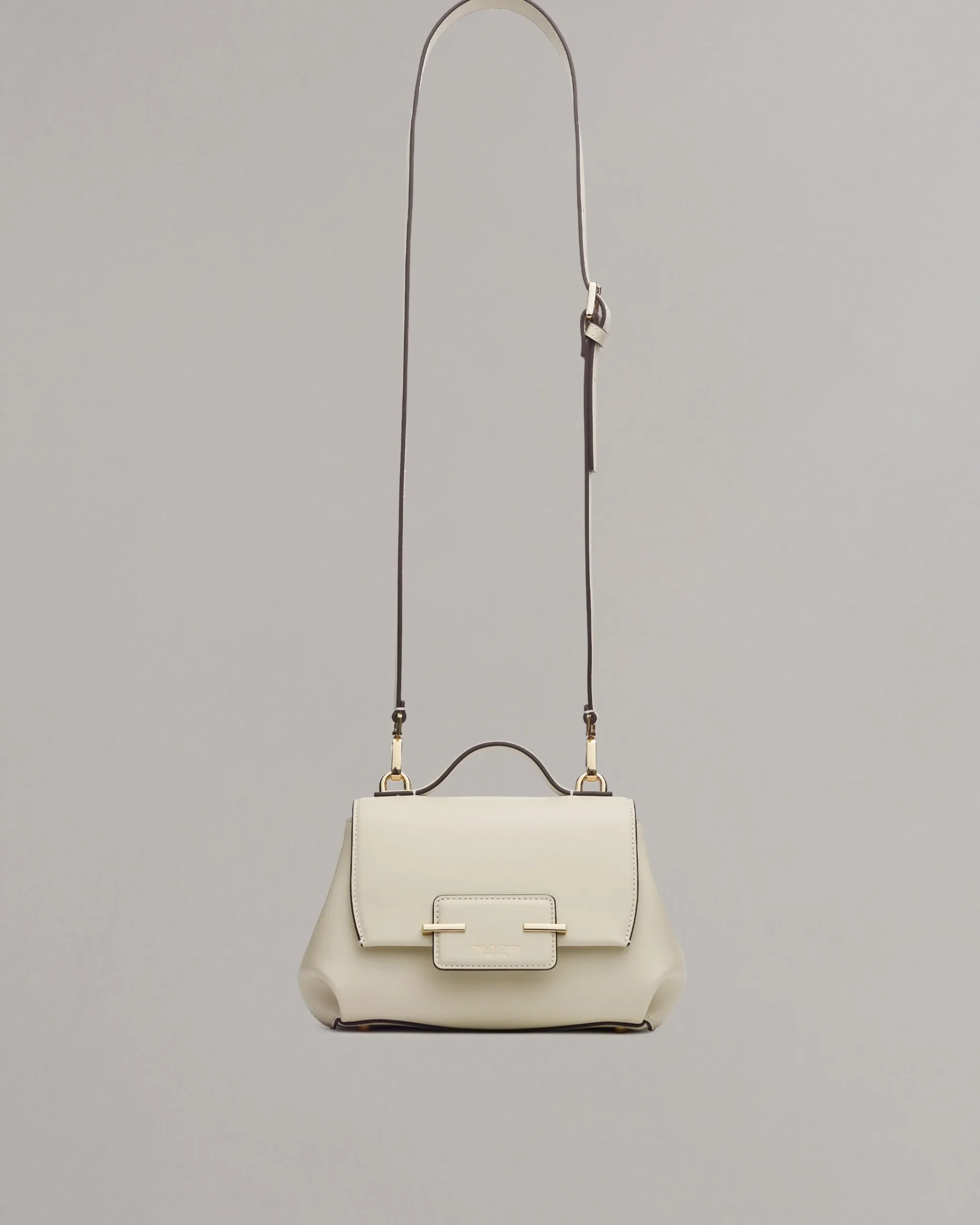 rag & bone Realm Italian Leather Crossbody Bag Antique White New