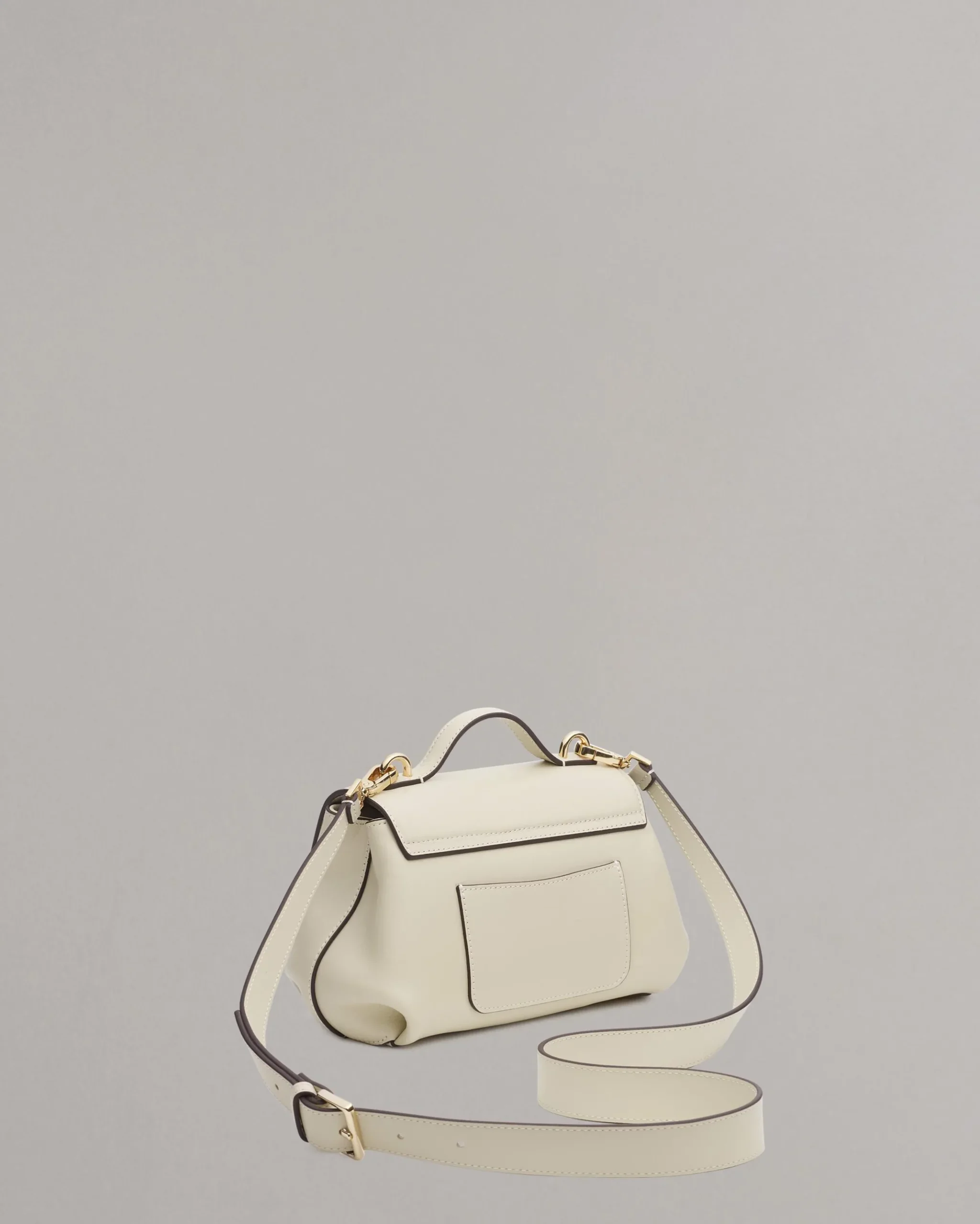 rag & bone Realm Italian Leather Crossbody Bag Antique White New