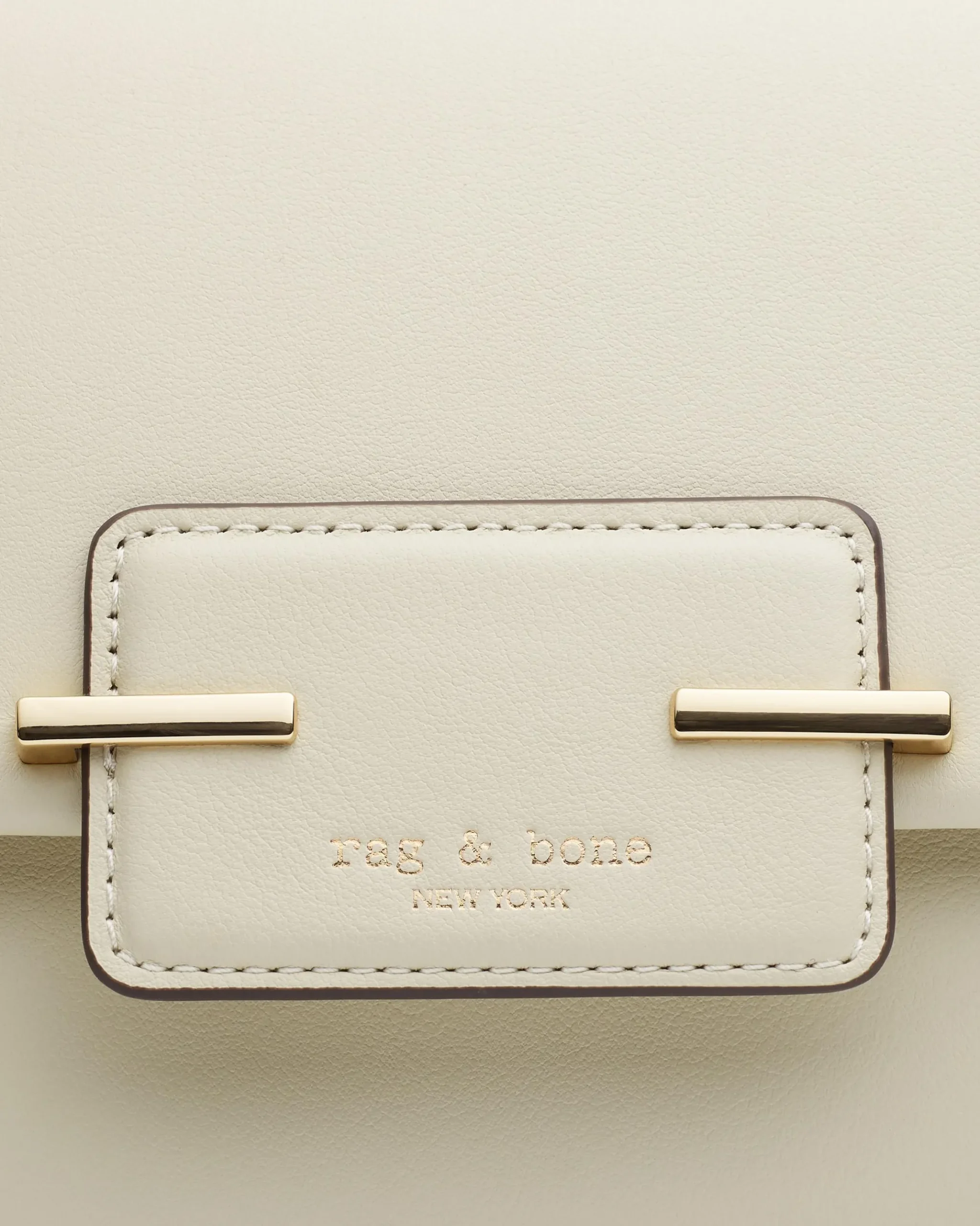 rag & bone Realm Italian Leather Crossbody Bag Antique White New