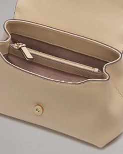 rag & bone Realm Italian Leather Top Handle Bag Greige Shop