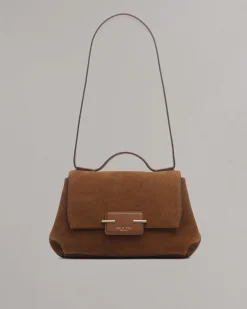 rag & bone Realm Italian Suede Top Handle Bag Golden Brown Online