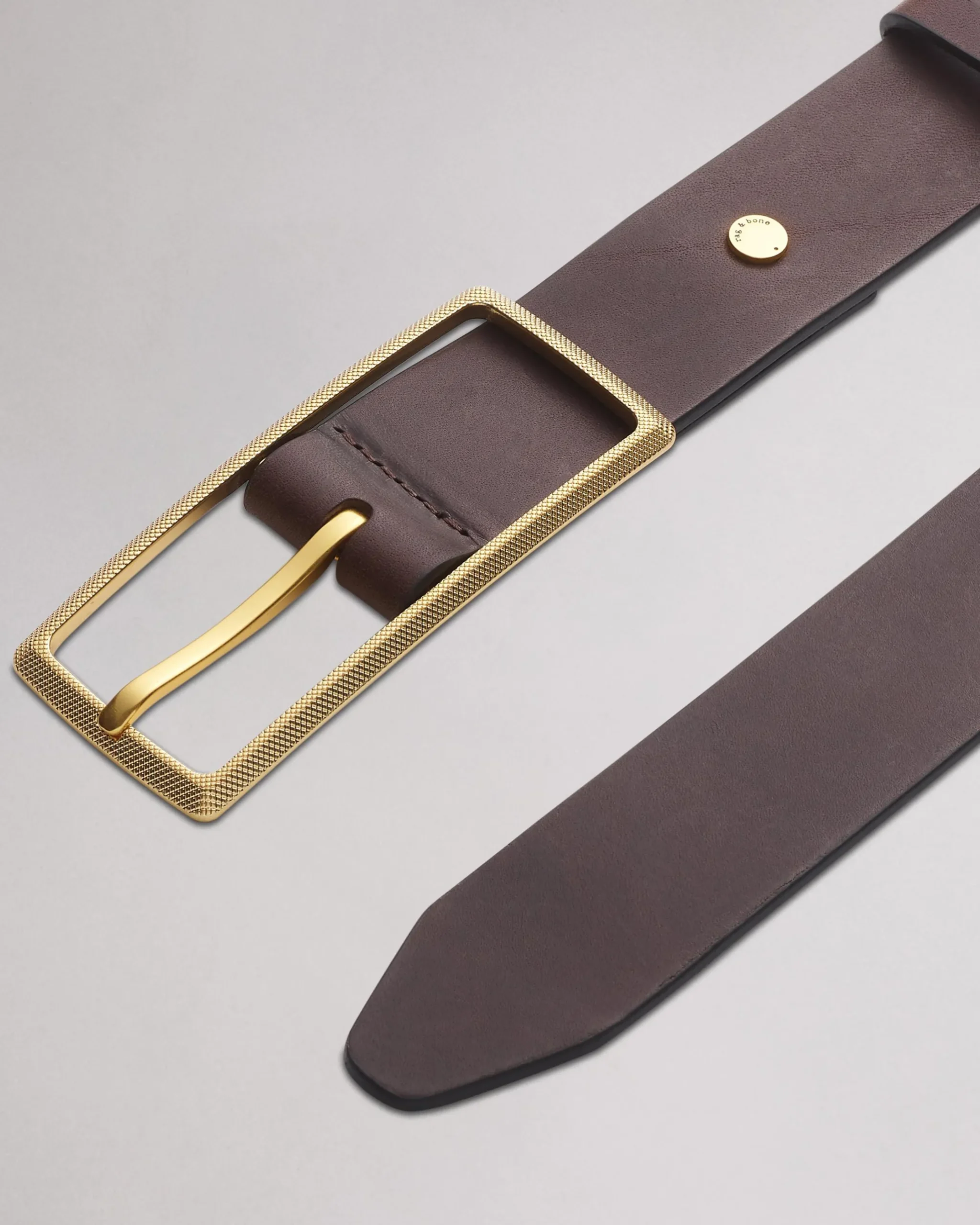 rag & bone Rebound Leather Belt Dark Espresso Discount