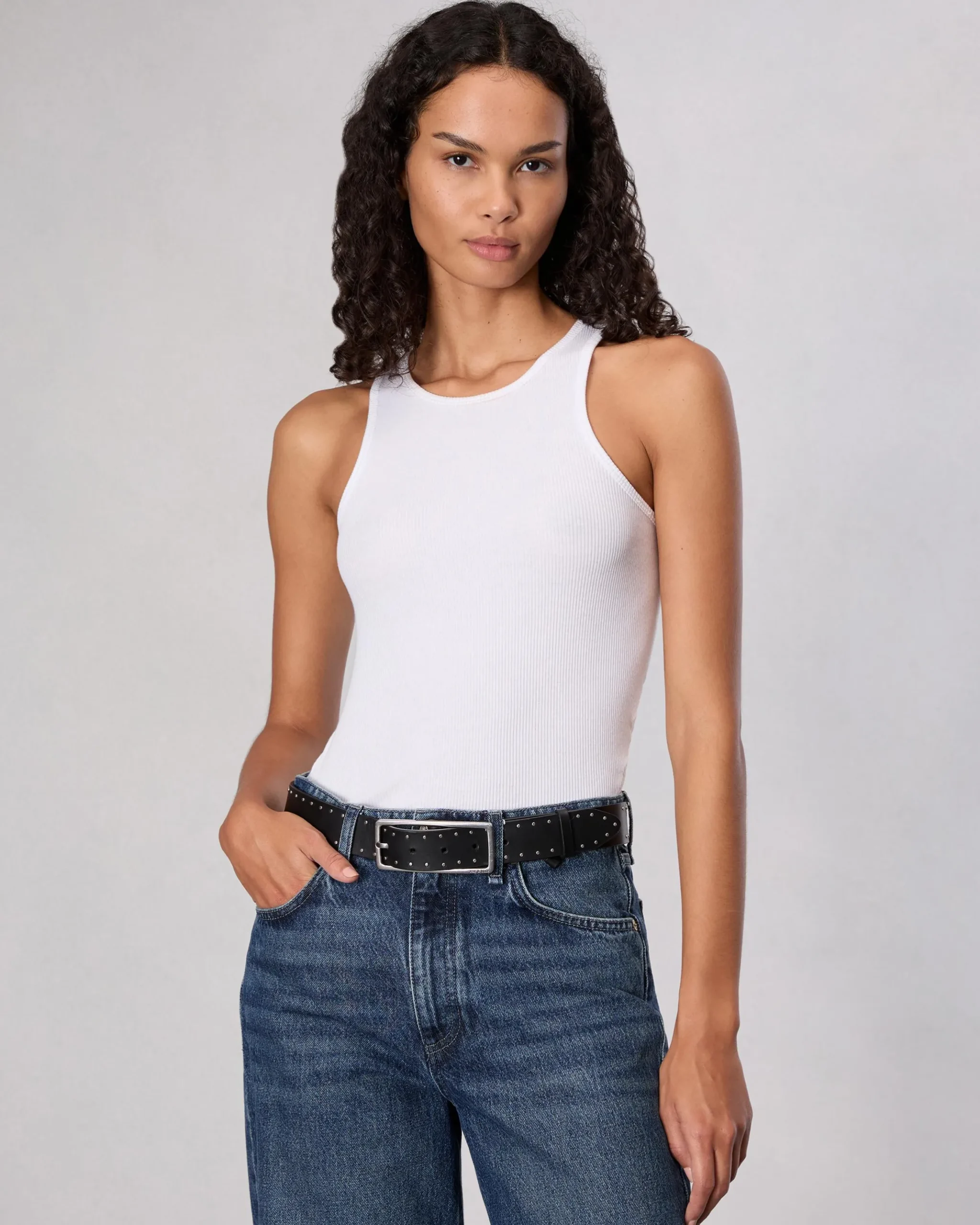 rag & bone Rebound Leather Belt Black Best Sale