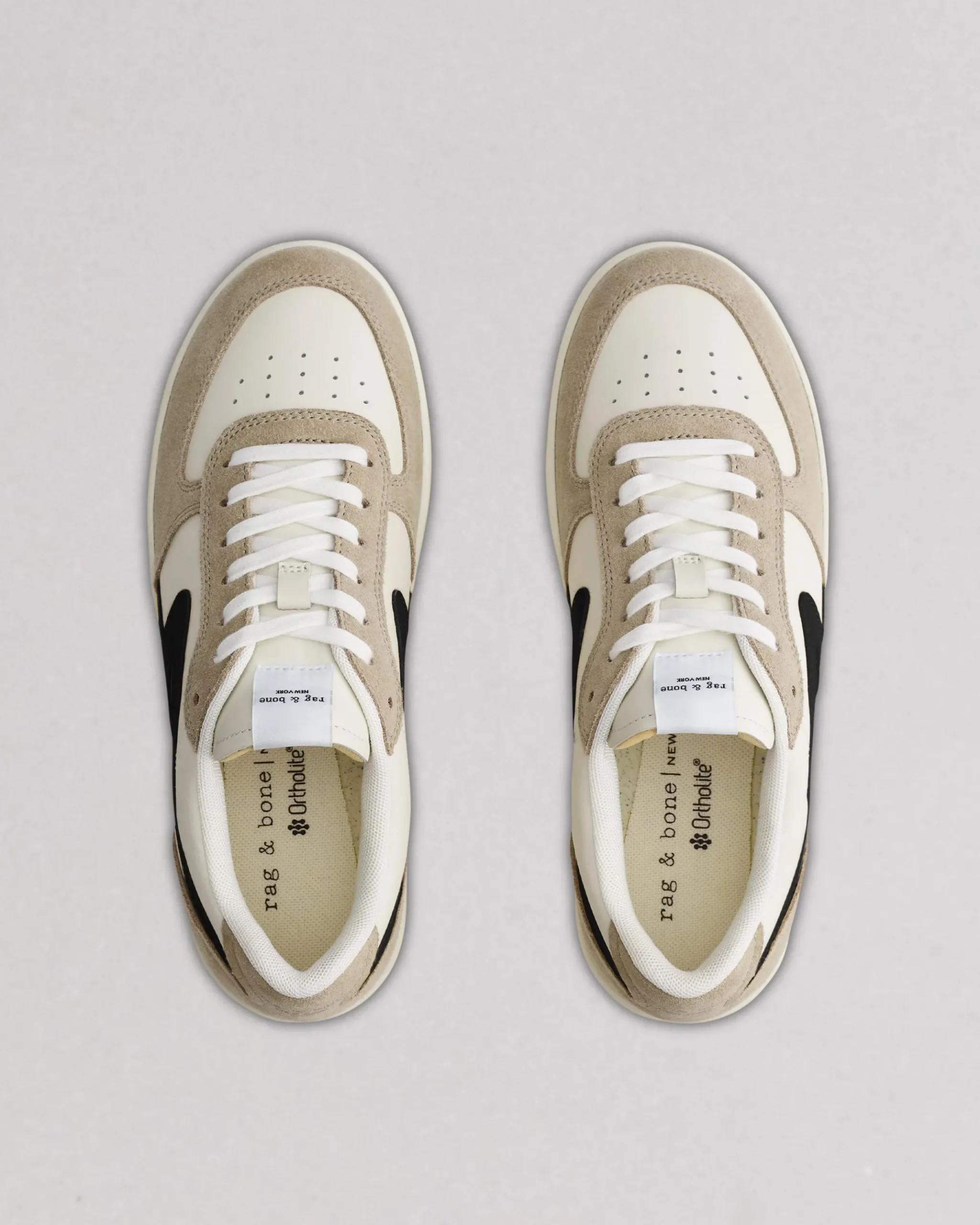 rag & bone Retro Court Leather Sneaker Turtle Dove/ Light Sand Fashion