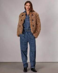 rag & bone Sabrina Shearling Jacket Light Brown Best Sale