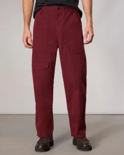rag & bone Samson Cotton-Blend Cargo Pant Maroon Best Sale