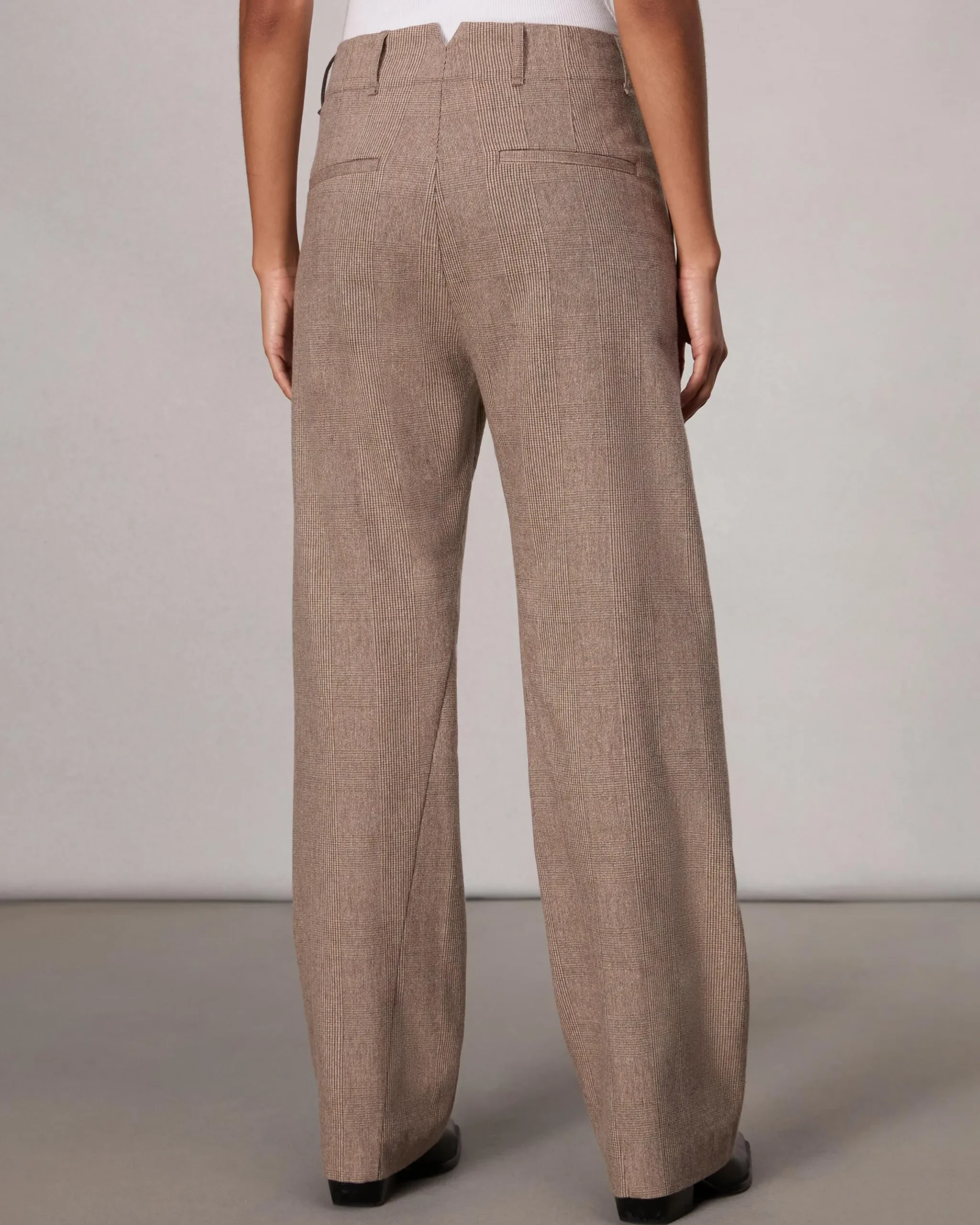 rag & bone Shea Full-Length Plaid Pant Camel Plaid Best