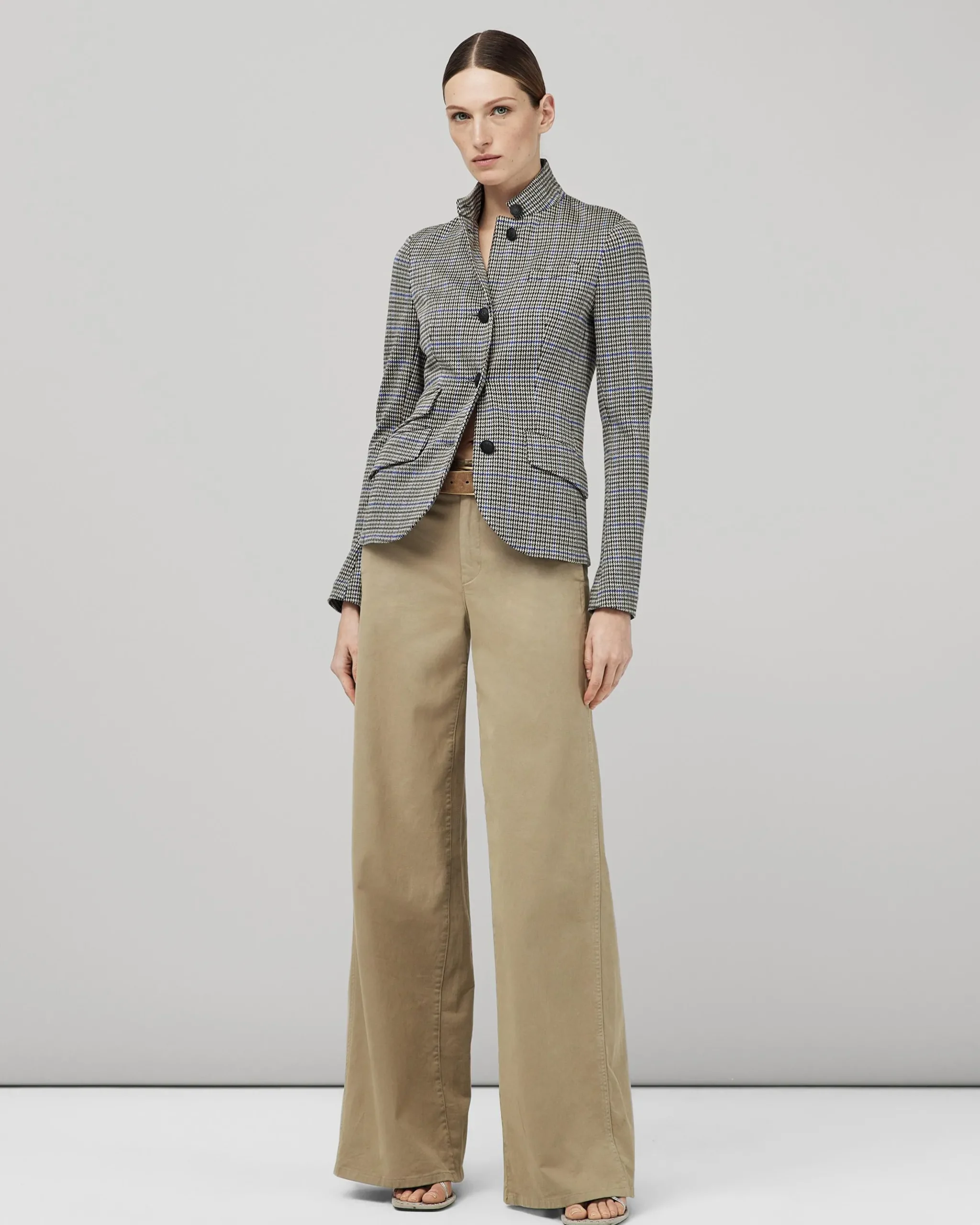rag & bone Slade Cotton Plaid Blazer Blue Plaid Cheap