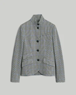 rag & bone Slade Cotton Plaid Blazer Blue Plaid Cheap
