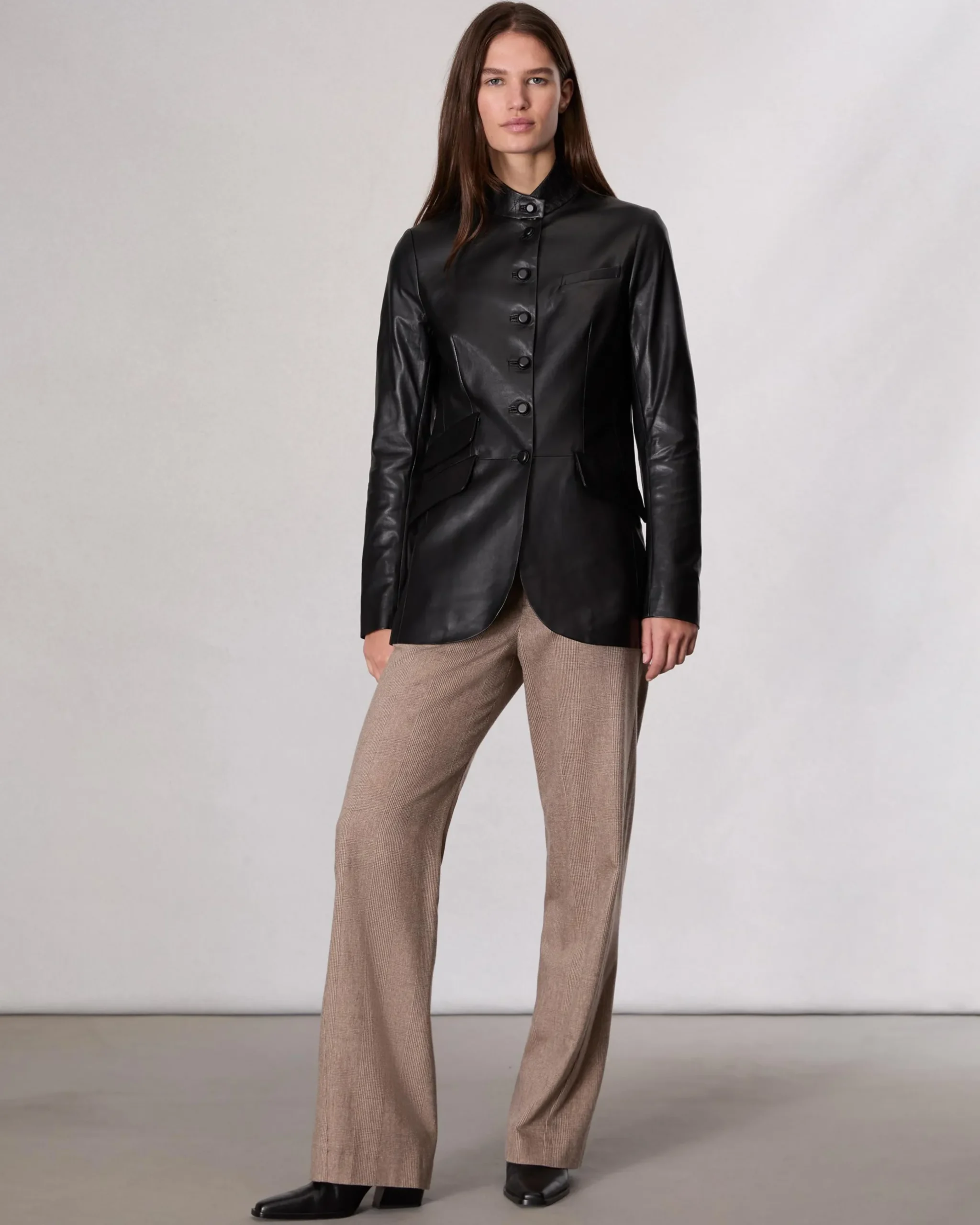 rag & bone Slade Long Leather Blazer Black Cheap