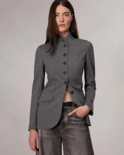 rag & bone Slade Ponte Blazer Charcoal Best Sale