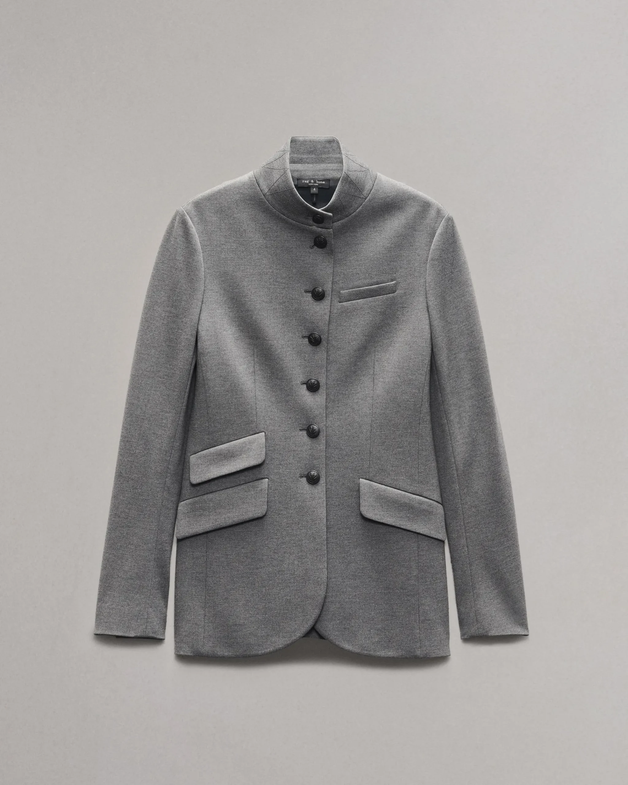 rag & bone Slade Ponte Blazer Charcoal Best Sale