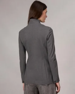 rag & bone Slade Ponte Blazer Charcoal Best Sale