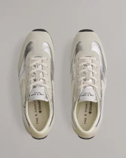 rag & bone Slim Retro Runner Sneaker Silver Sale