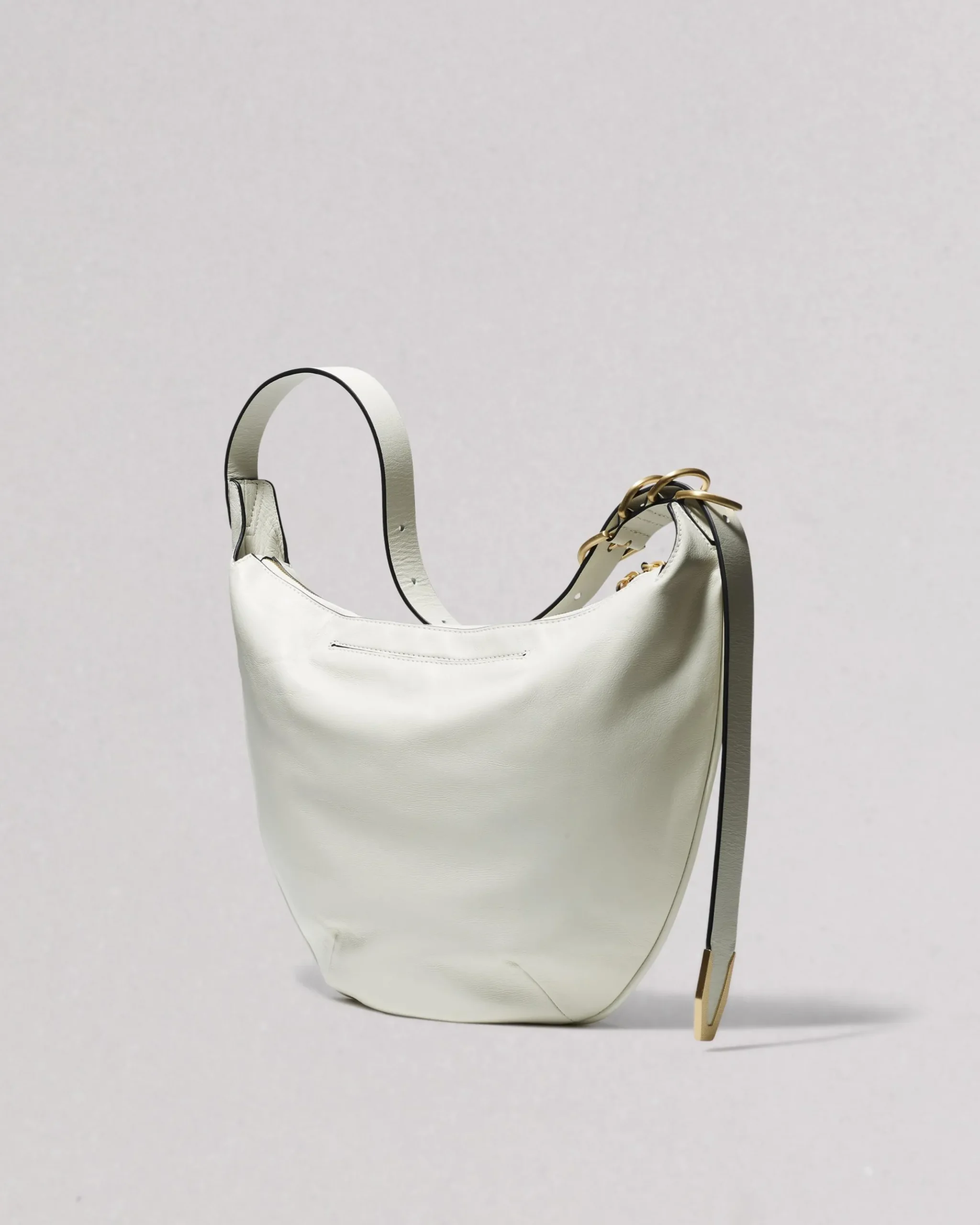 rag & bone Spire Leather Shoulder Bag Antique White Outlet