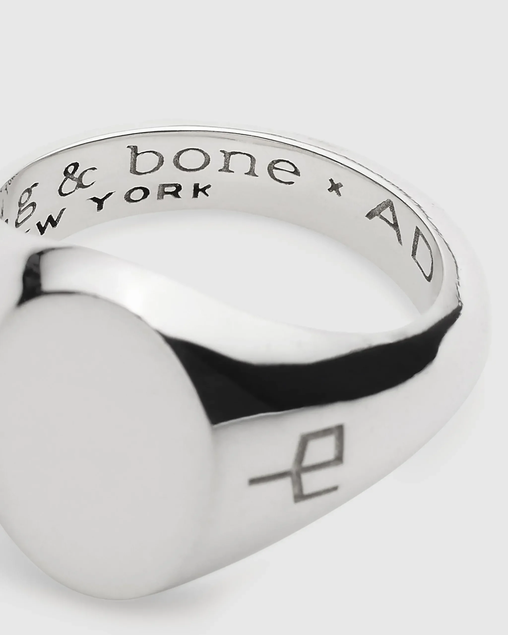 rag & bone The Oval Signet Ring Sterling Silver Online