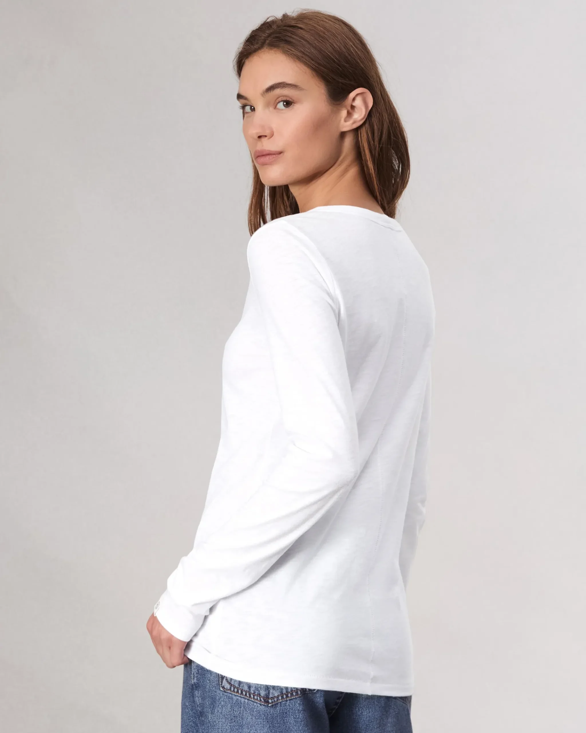rag & bone The Slub Long Sleeve Bright White Cheap