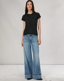 rag & bone The Slub Tee Black Hot