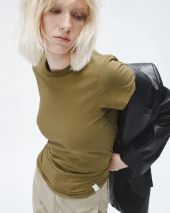 rag & bone The Slub Tee Military Olive Fashion