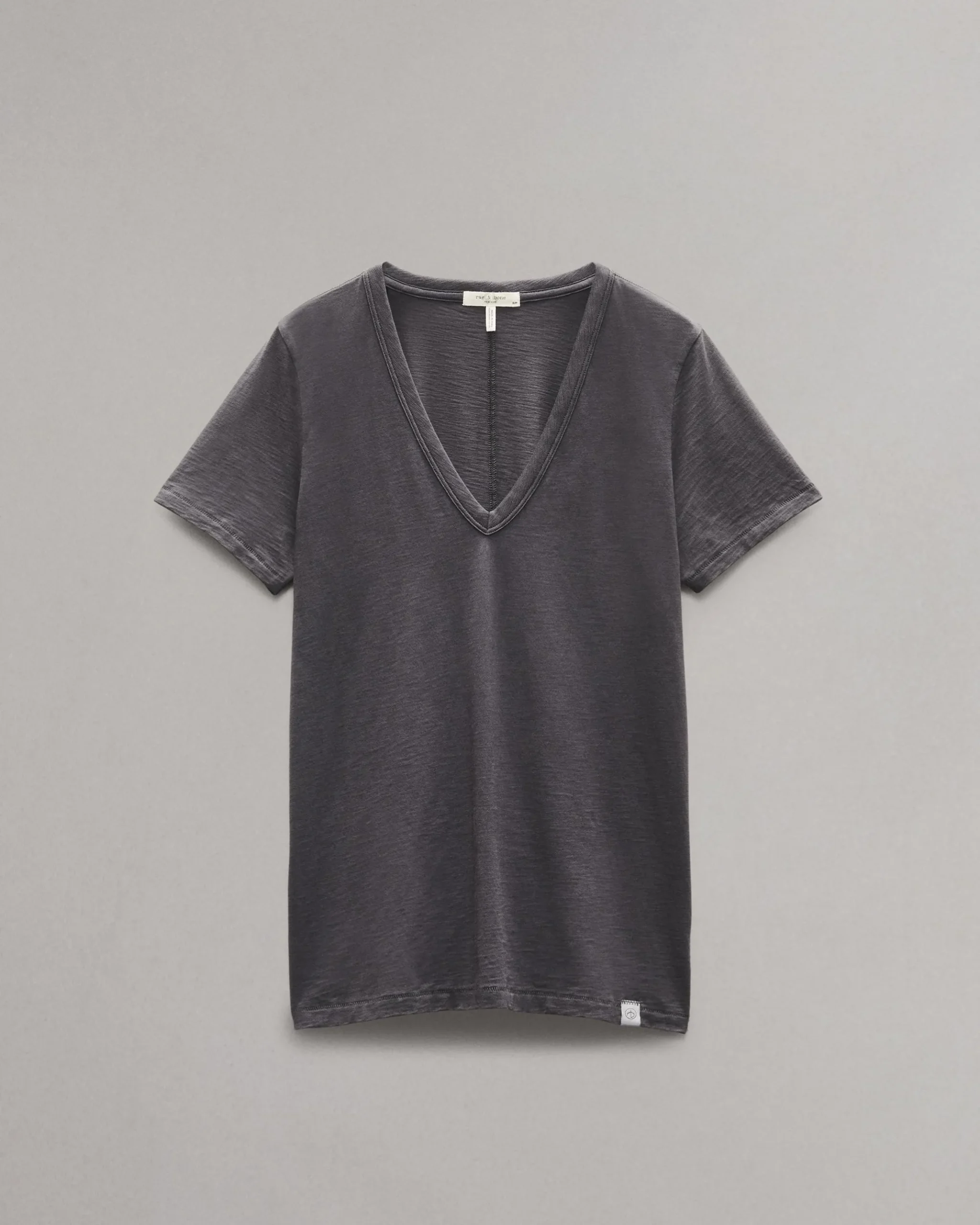 rag & bone The Slub V-Neck Tee Greystone Store