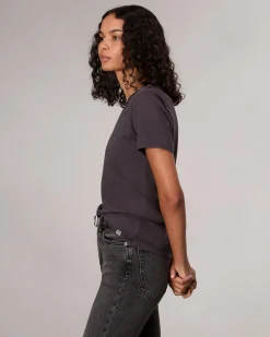 rag & bone The Slub V-Neck Tee Greystone Store