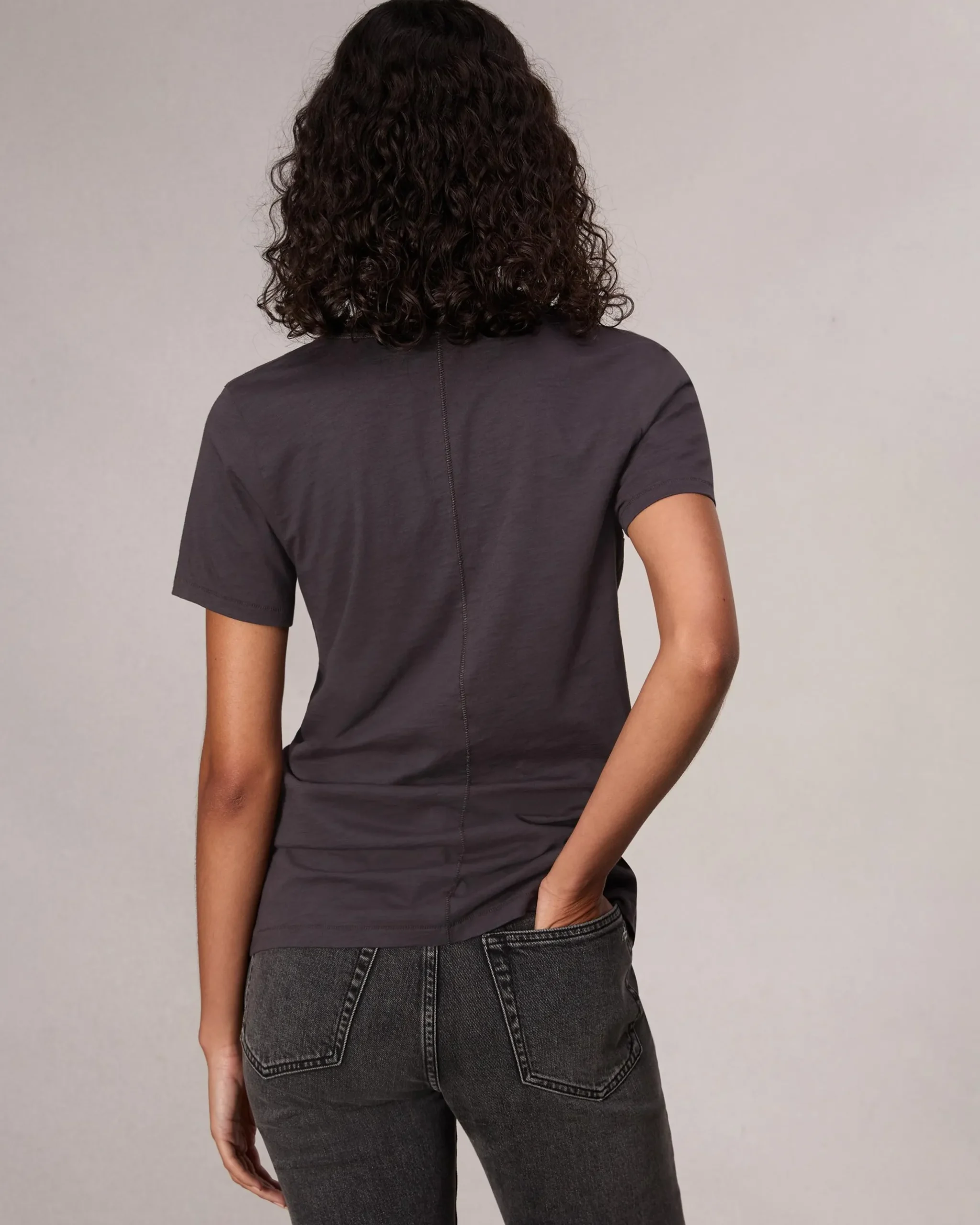 rag & bone The Slub V-Neck Tee Greystone Store