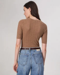 rag & bone Tina Washable Wool Crew Camel New