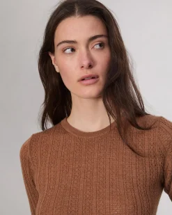 rag & bone Tina Washable Wool Crew Camel New