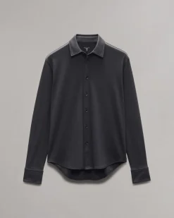rag & bone Tomlin Pima Cotton Shirt Black Sale