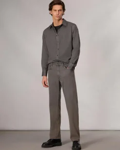 rag & bone Tomlin Stretch-Cotton Dobby Shirt Dark Grey Online
