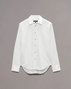 rag & bone Tomlin Stretch-Cotton Dobby Shirt White Store