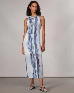 rag & bone Yana Tank Dress Blue Multi New