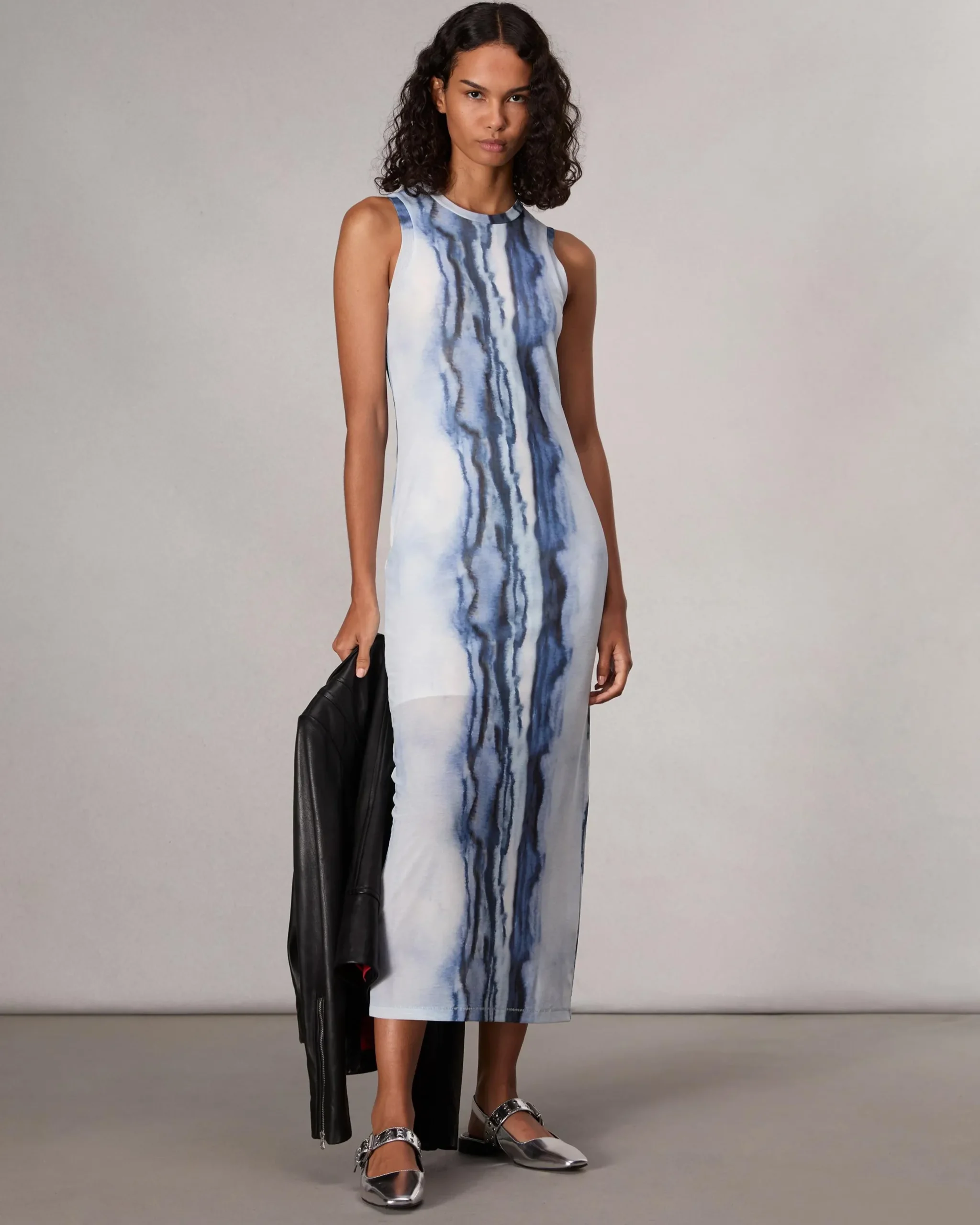 rag & bone Yana Tank Dress Blue Multi New