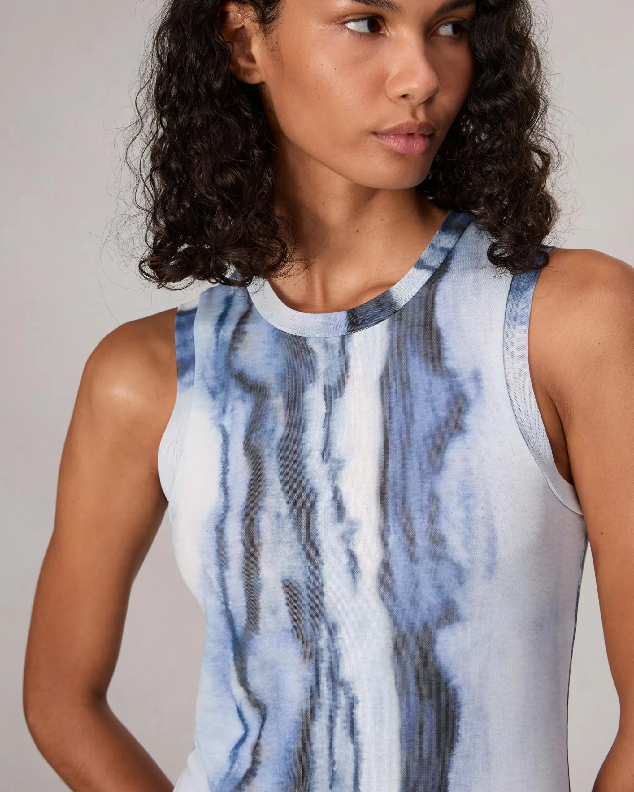 rag & bone Yana Tank Dress Blue Multi New